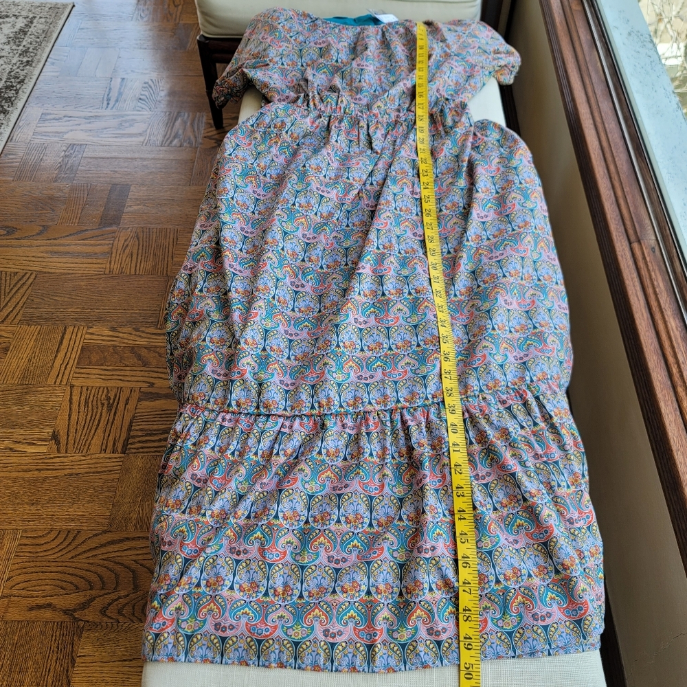 New! J.CREW sz 12 Side cutout organic cotton dress in Liberty Giorgia Duke NWT - Picture 7 of 12